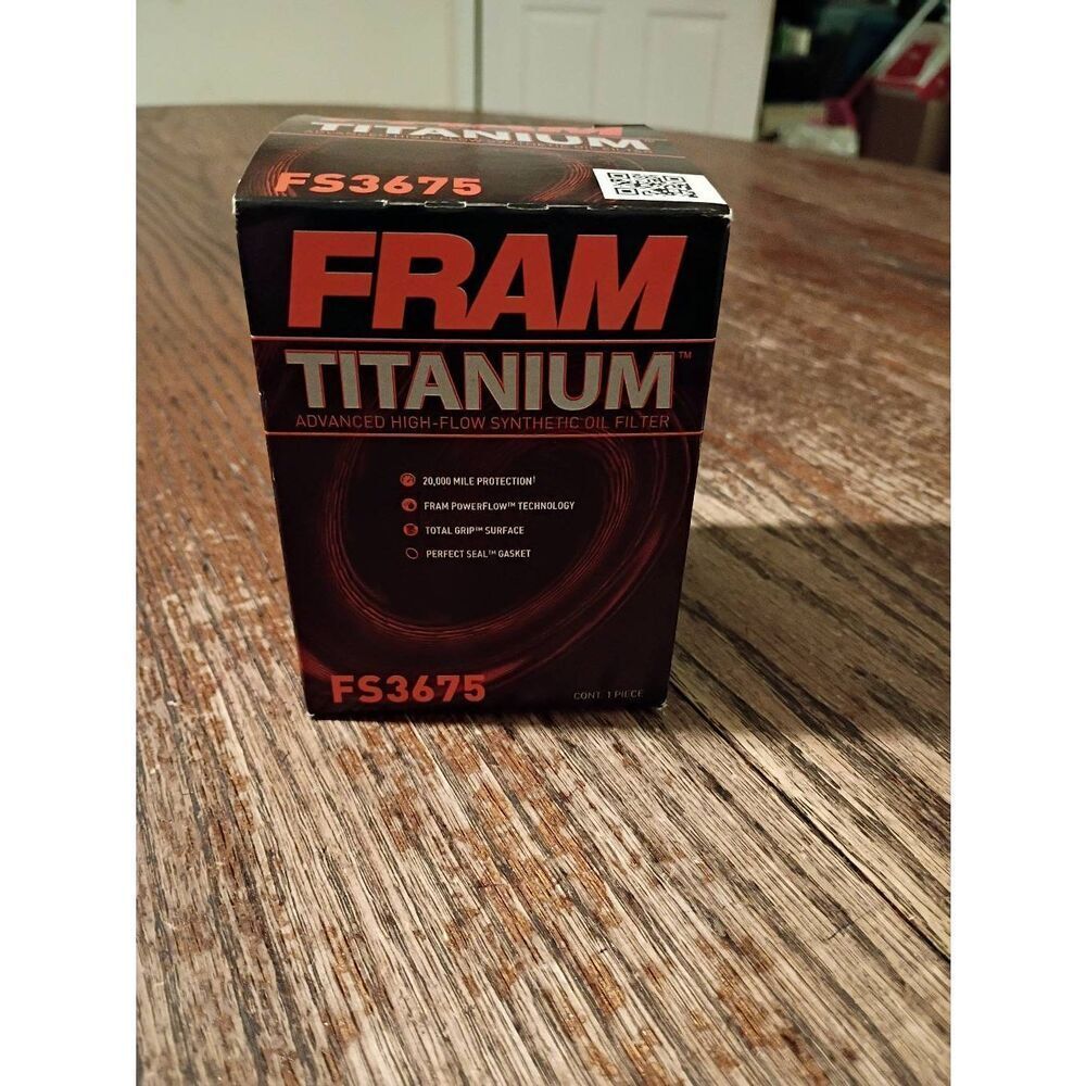 FRAM Titanium FS3675 Oil Filter High Flow Synthetic 20,000 MI Fits GM Buick Cadi